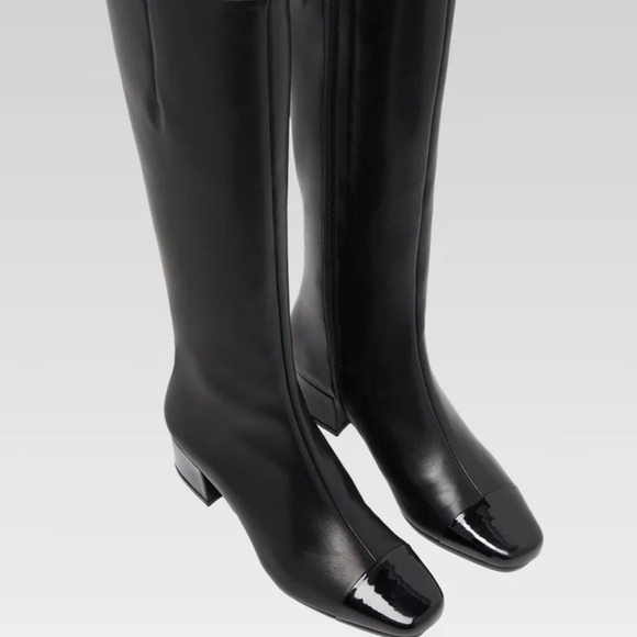 Carel Paris Black Leather Malaga Boots 36.5 Brand New